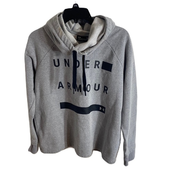 Under Armour Threadborne Hooded Sweatshirt Medium Gray Women’s - Picture 1 of 6